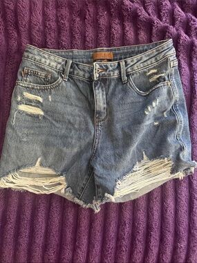 Judy Blue Light Blue Distressed Denim Cutoff Shorts